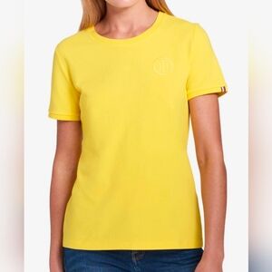 Tommy Hilfiger Women's Embroidered Logo T-Shirt, Yellow, Size Medium